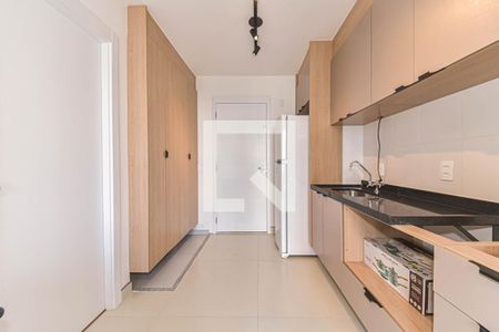 Sala - Cozinha Integrada de apartamento para alugar com 1 quarto, 26m² em Campo Belo, São Paulo