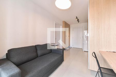 Sala - Cozinha Integrada de apartamento para alugar com 1 quarto, 26m² em Campo Belo, São Paulo
