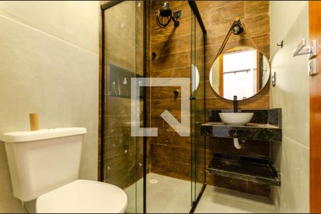 Banheiro de kitnet/studio para alugar com 1 quarto, 23m² em Itaberaba, São Paulo