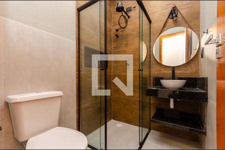 Banheiro de kitnet/studio para alugar com 1 quarto, 23m² em Itaberaba, São Paulo