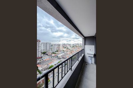 Varanda da Sala de kitnet/studio à venda com 1 quarto, 27m² em Ipiranga, São Paulo