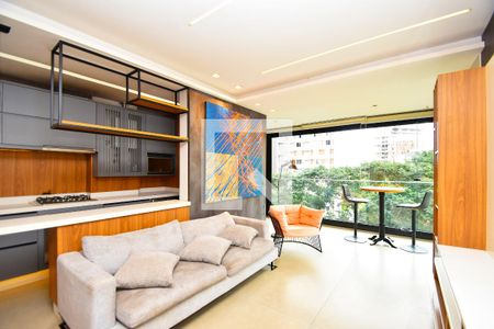 Sala de estar de apartamento à venda com 2 quartos, 85m² em Pinheiros, São Paulo