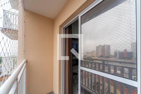 Varanda da Sala de apartamento para alugar com 1 quarto, 37m² em Vila Assunção, Santo André