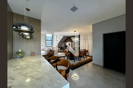 Sala de casa de condomínio para alugar com 3 quartos, 420m² em Loteamento Residencial Arborais, Campinas