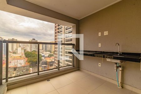 Varanda da Sala/cozinha de apartamento à venda com 1 quarto, 50m² em Vila Clementino, São Paulo