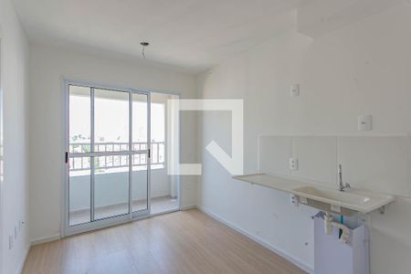 Sala e cozinha de apartamento à venda com 1 quarto, 25m² em Vila Dom Pedro I, São Paulo