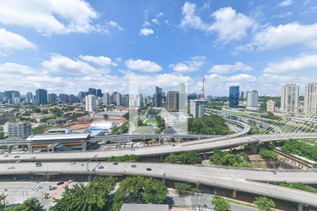 Sala - Vista de apartamento para alugar com 1 quarto, 62m² em Cidade Monções, São Paulo