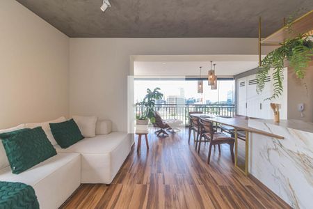 Sala de apartamento para alugar com 1 quarto, 62m² em Cidade Monções, São Paulo