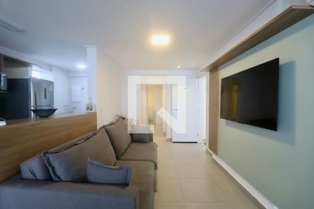 Sala de apartamento para alugar com 2 quartos, 69m² em Balneario Cidade Atlantica, Guarujá