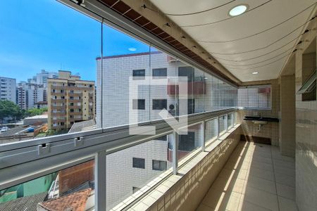 Sacada  de apartamento para alugar com 1 quarto, 45m² em Vila Tupi, Praia Grande