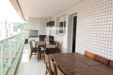 Varanda Gourmet de apartamento para alugar com 3 quartos, 206m² em Pompéia, Santos