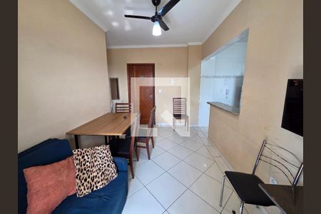 Sala de apartamento para alugar com 1 quarto, 42m² em Guilhermina, Praia Grande
