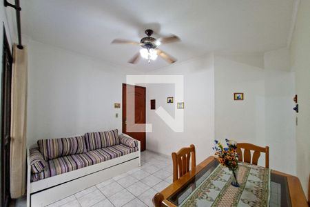 Sala de apartamento para alugar com 1 quarto, 47m² em Nova Mirim, Praia Grande