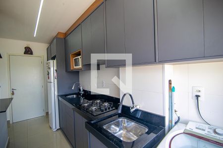Cozinha de apartamento para alugar com 2 quartos, 51m² em Chácaras Alvorada, Indaiatuba