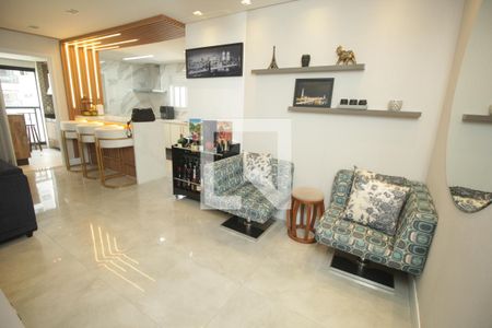 Sala de apartamento à venda com 3 quartos, 122m² em Campestre, Santo André