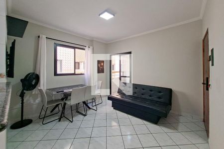 Sala de apartamento para alugar com 1 quarto, 52m² em Aviação, Praia Grande