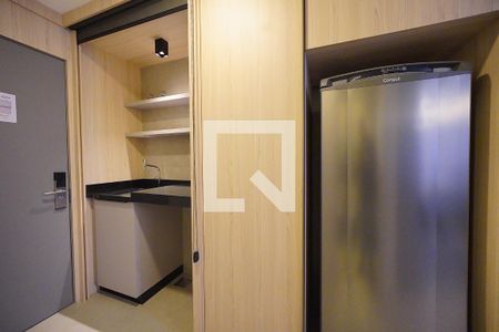 Cozinha de kitnet/studio para alugar com 1 quarto, 31m² em Trindade, Florianópolis