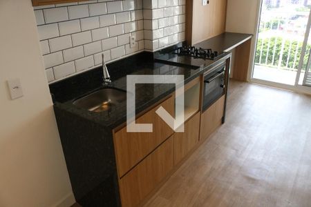 Sala e Cozinha Integrada de apartamento para alugar com 1 quarto, 27m² em Barra Funda, São Paulo