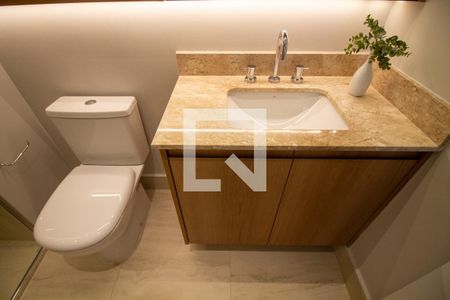 Banheiro da Suíte de apartamento à venda com 1 quarto, 31m² em Campo Belo, São Paulo