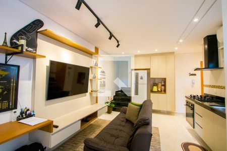 Sala/Cozinha de apartamento para alugar com 2 quartos, 88m² em Vila Pires, Santo André