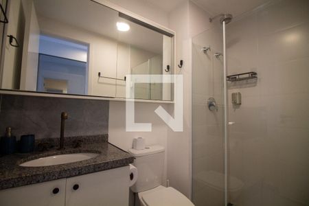 Banheiro Social de kitnet/studio à venda com 1 quarto, 22m² em Santo Amaro, São Paulo