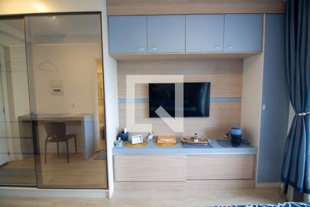 Sala / Quarto - Studio de kitnet/studio para alugar com 1 quarto, 22m² em Santo Amaro, São Paulo