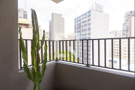 Varanda da Sala de apartamento para alugar com 1 quarto, 26m² em Bela Vista, São Paulo