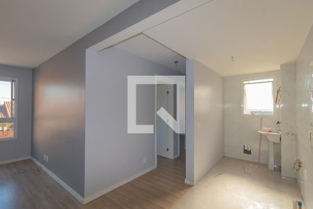 Sala/Cozinha de apartamento à venda com 2 quartos, 49m² em Estância Velha, Canoas