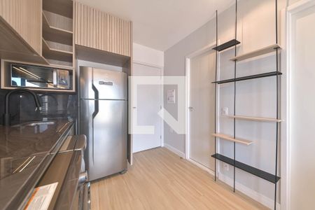 Sala - Cozinha Integrada de apartamento para alugar com 1 quarto, 35m² em Jardim das Acacias, São Paulo