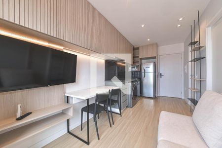 Sala - Cozinha Integrada de apartamento para alugar com 1 quarto, 35m² em Jardim das Acacias, São Paulo