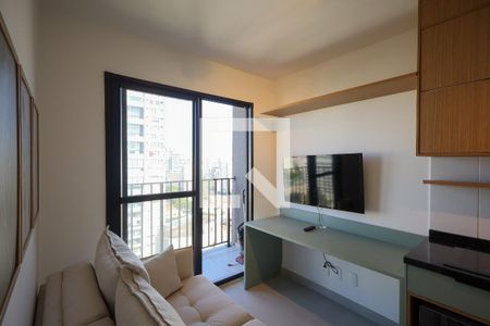 Sala  de apartamento para alugar com 1 quarto, 27m² em Campo Belo, São Paulo