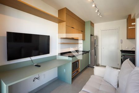 Sala  de apartamento para alugar com 1 quarto, 27m² em Campo Belo, São Paulo