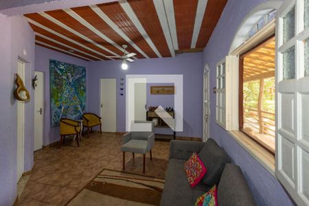 Sala com Lareira de casa de condomínio à venda com 4 quartos, 350m² em Arvoredo, Nova Lima