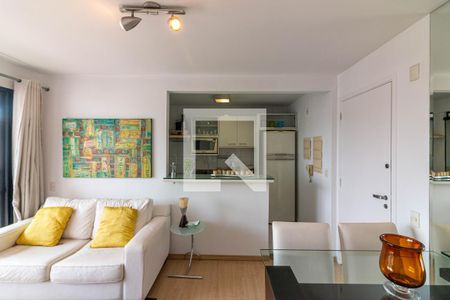 Sala de apartamento para alugar com 1 quarto, 50m² em Vila Nova Conceição, São Paulo