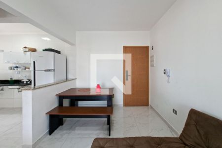 Sala de apartamento para alugar com 1 quarto, 53m² em Vila Assuncao, Praia Grande