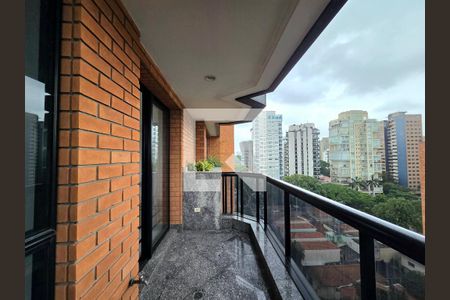Varanda da Sala de apartamento para alugar com 4 quartos, 260m² em Indianópolis, São Paulo