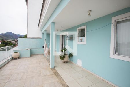 Varanda da Sala de casa de condomínio à venda com 3 quartos, 240m² em Taquara, Rio de Janeiro