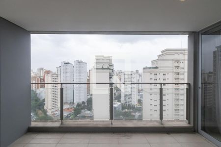 Varanda da Sala de apartamento para alugar com 1 quarto, 102m² em Vila Nova Conceição, São Paulo