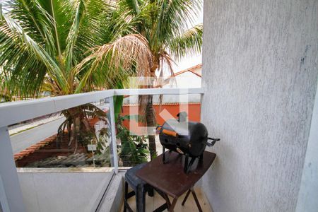 Varanda da Sala/Cozinha de casa de condomínio para alugar com 2 quartos, 61m² em Maracanã, Praia Grande