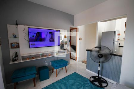 Sala/Cozinha de casa de condomínio para alugar com 2 quartos, 61m² em Maracanã, Praia Grande