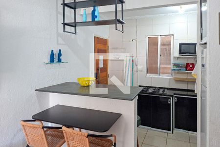 Cozinha  de apartamento para alugar com 1 quarto, 30m² em Aviação, Praia Grande