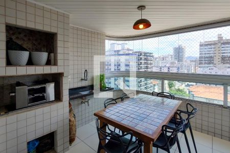 Varanda da sala de apartamento para alugar com 3 quartos, 116m² em Guilhermina, Praia Grande