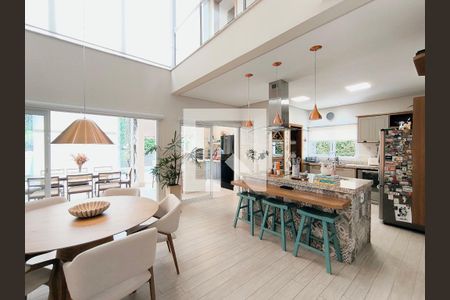 Sala de Jantar e Cozinha de casa de condomínio à venda com 3 quartos, 312m² em Medeiros, Jundiaí