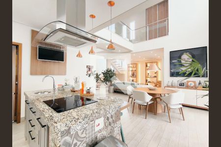 Sala de Jantar e Cozinha de casa de condomínio à venda com 3 quartos, 312m² em Medeiros, Jundiaí
