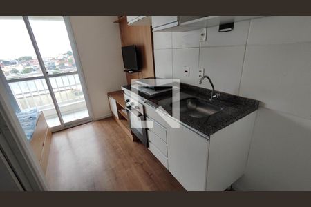 Quarto e cozinha de kitnet/studio para alugar com 1 quarto, 16m² em Cidade Antônio Estêvão de Carvalho, São Paulo