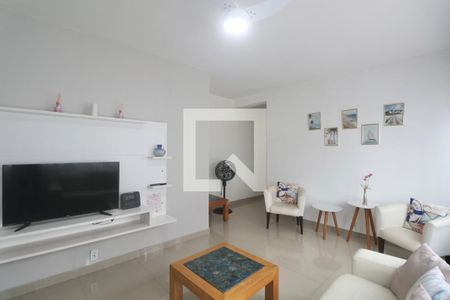 Sala de apartamento para alugar com 3 quartos, 90m² em Barra Funda, Guarujá