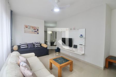 Sala de apartamento para alugar com 3 quartos, 90m² em Barra Funda, Guarujá