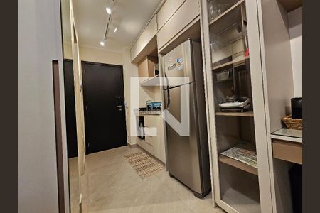 Cozinha de kitnet/studio à venda com 1 quarto, 26m² em Vila Cordeiro, São Paulo