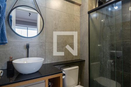 Banheiro de kitnet/studio para alugar com 1 quarto, 31m² em Bela Vista, São Paulo