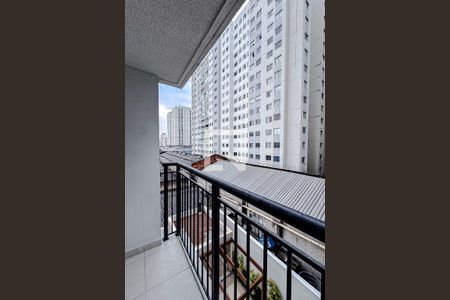 Varanda da Sala de apartamento para alugar com 1 quarto, 27m² em Brás, São Paulo